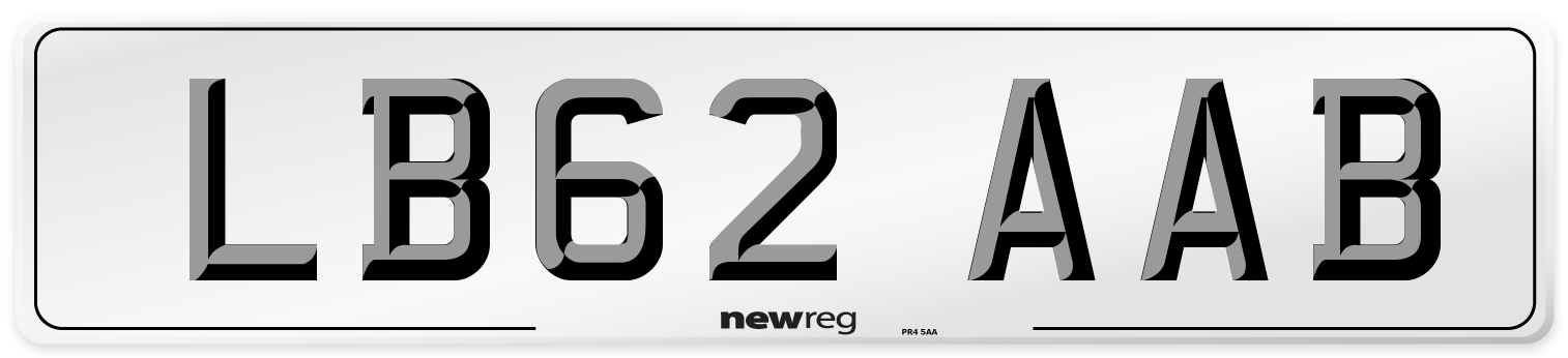 LB62 AAB Number Plate from New Reg